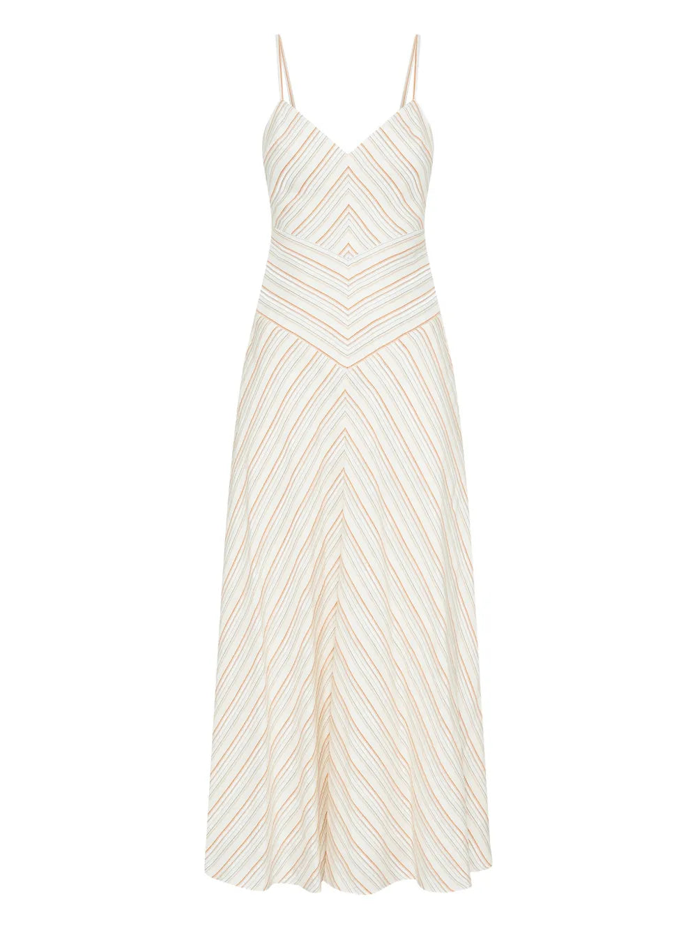 Nara stripe V-neck slip dress