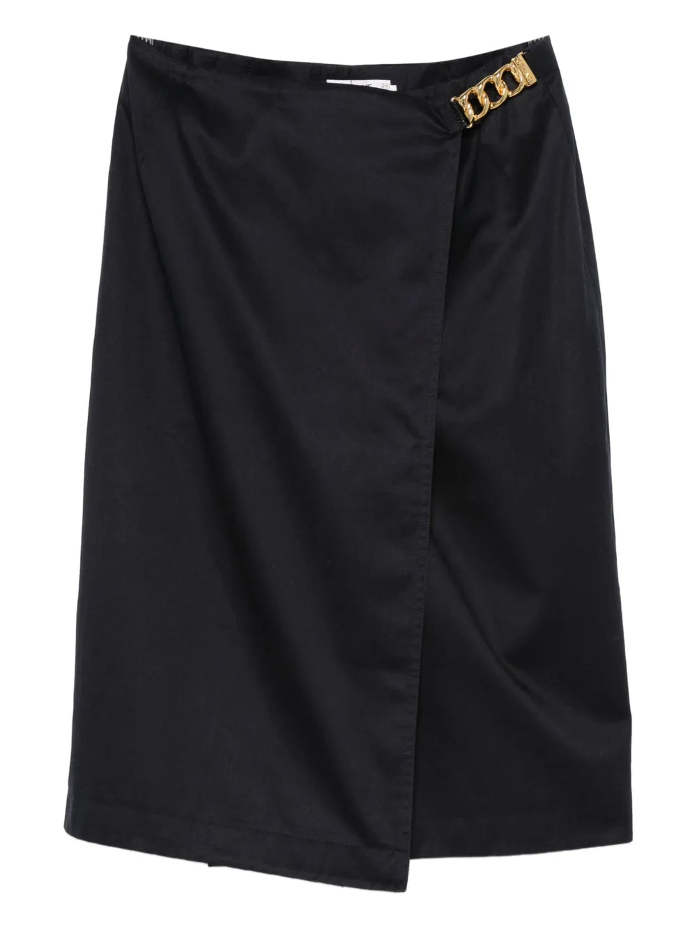 1990s wrapped cotton midi skirt
