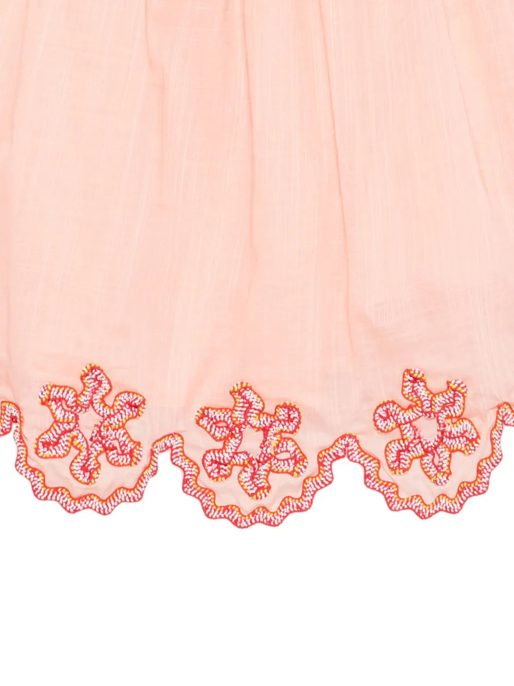 Cascadian Ric Rac scalloped-hem embroidered dress