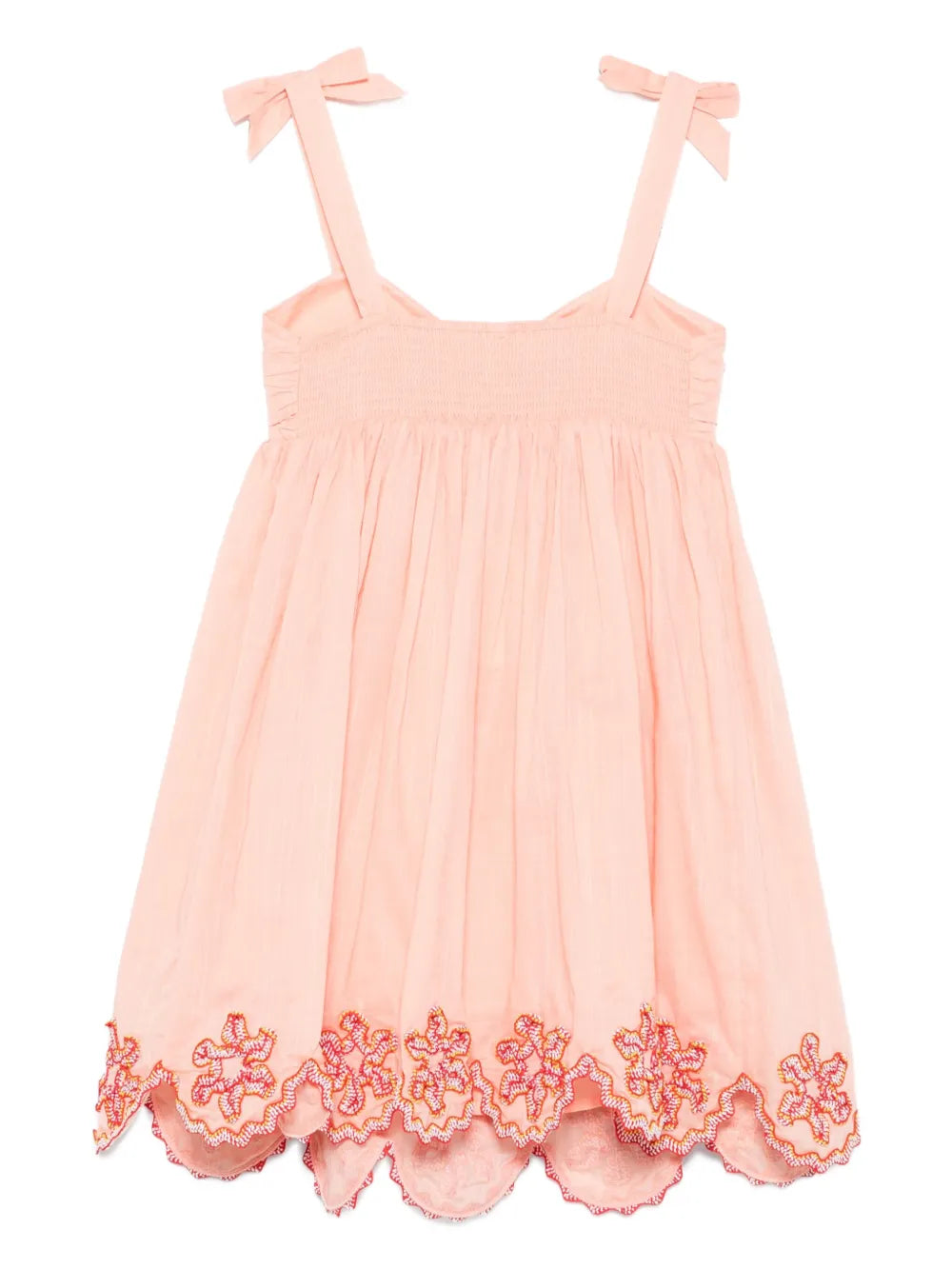 Cascadian Ric Rac scalloped-hem embroidered dress