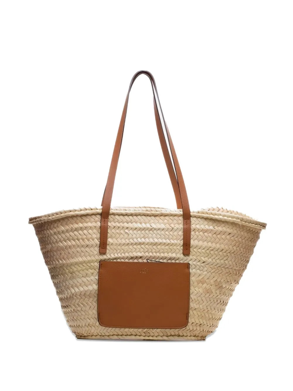 top-handles straw tote bag