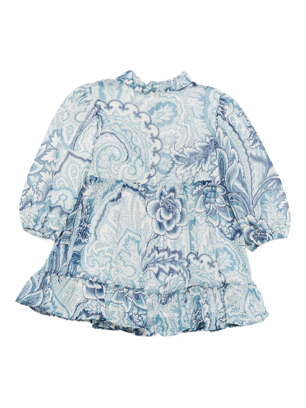 paisley ruffled dress