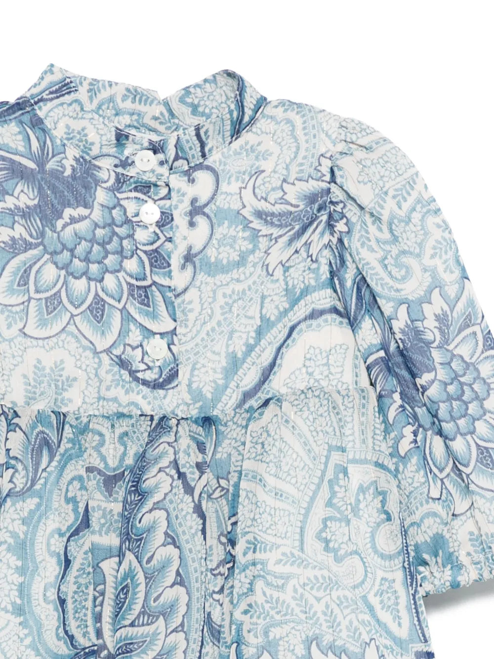 paisley ruffled dress