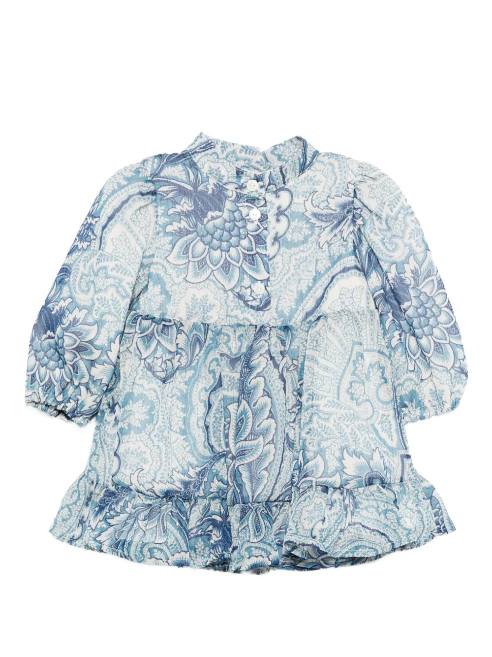 paisley ruffled dress