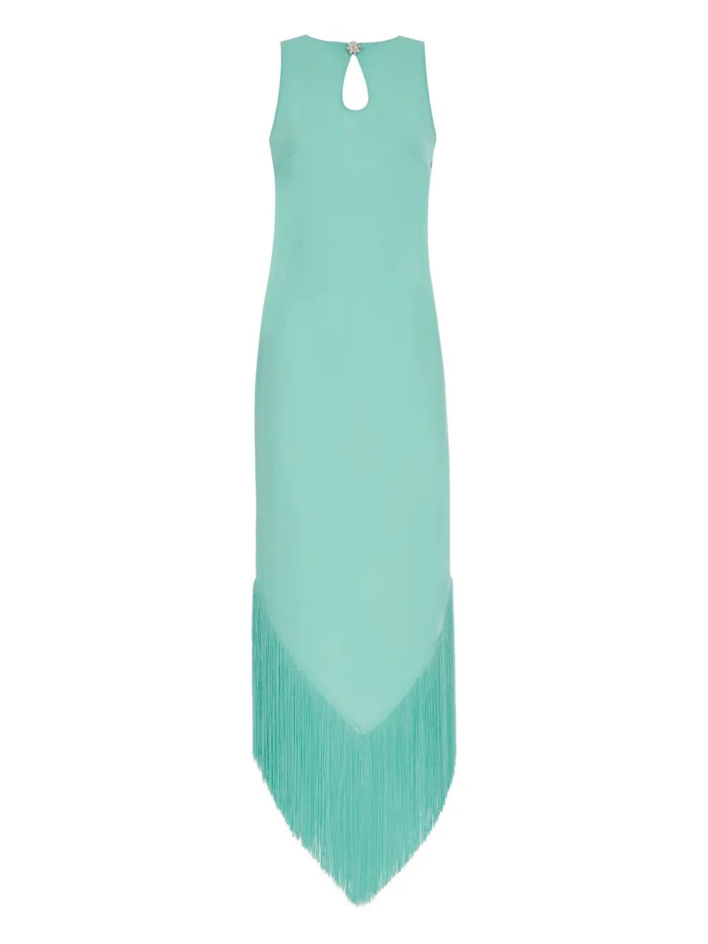 Taormina keyhole-neck fringe maxi dress