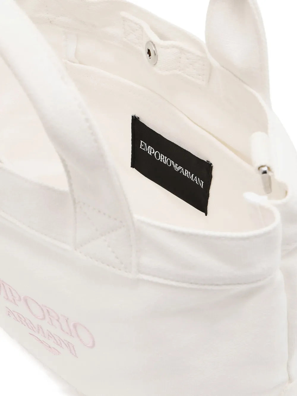 logo embroidered tote bag