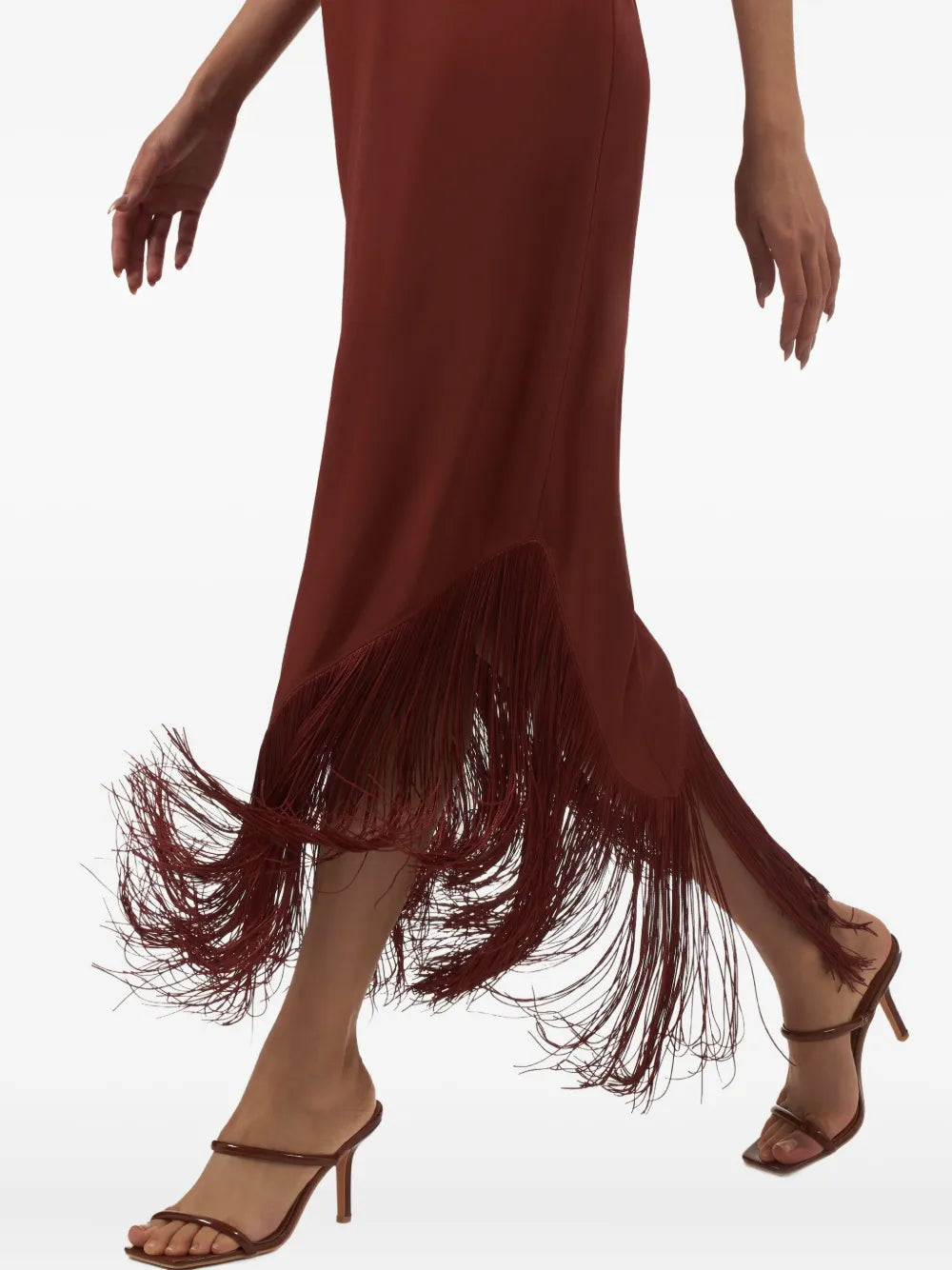 halter-neck fringe dress