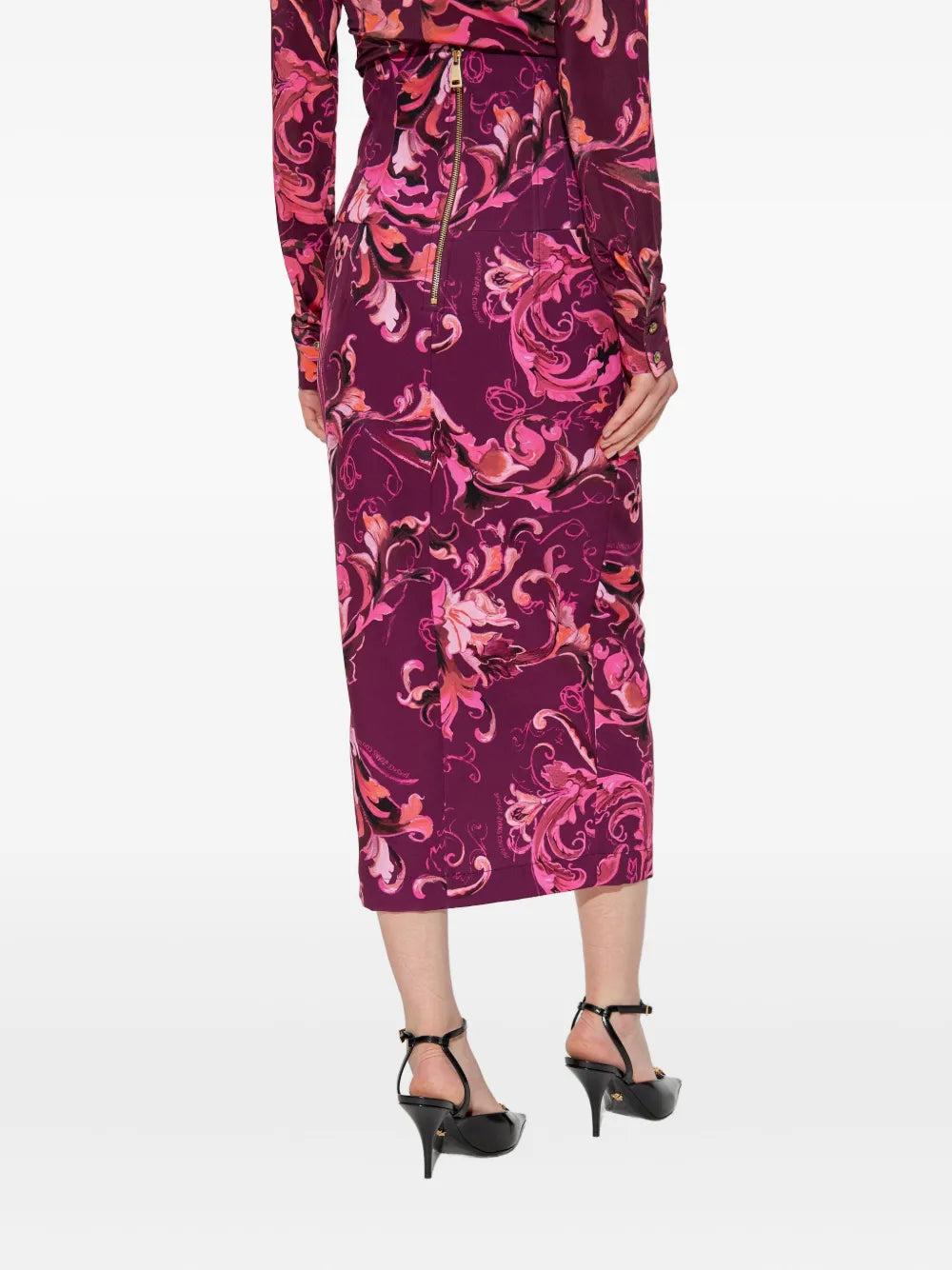 Floral Print Midi Skirt