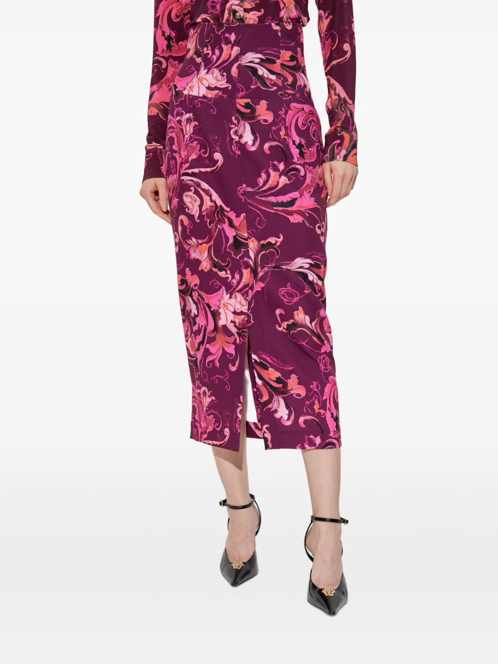Floral Print Midi Skirt