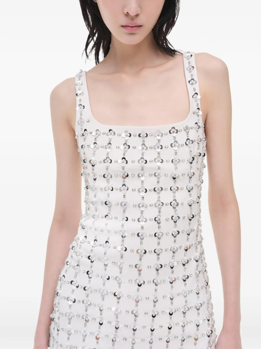 Ziva floral-embellished mini dress