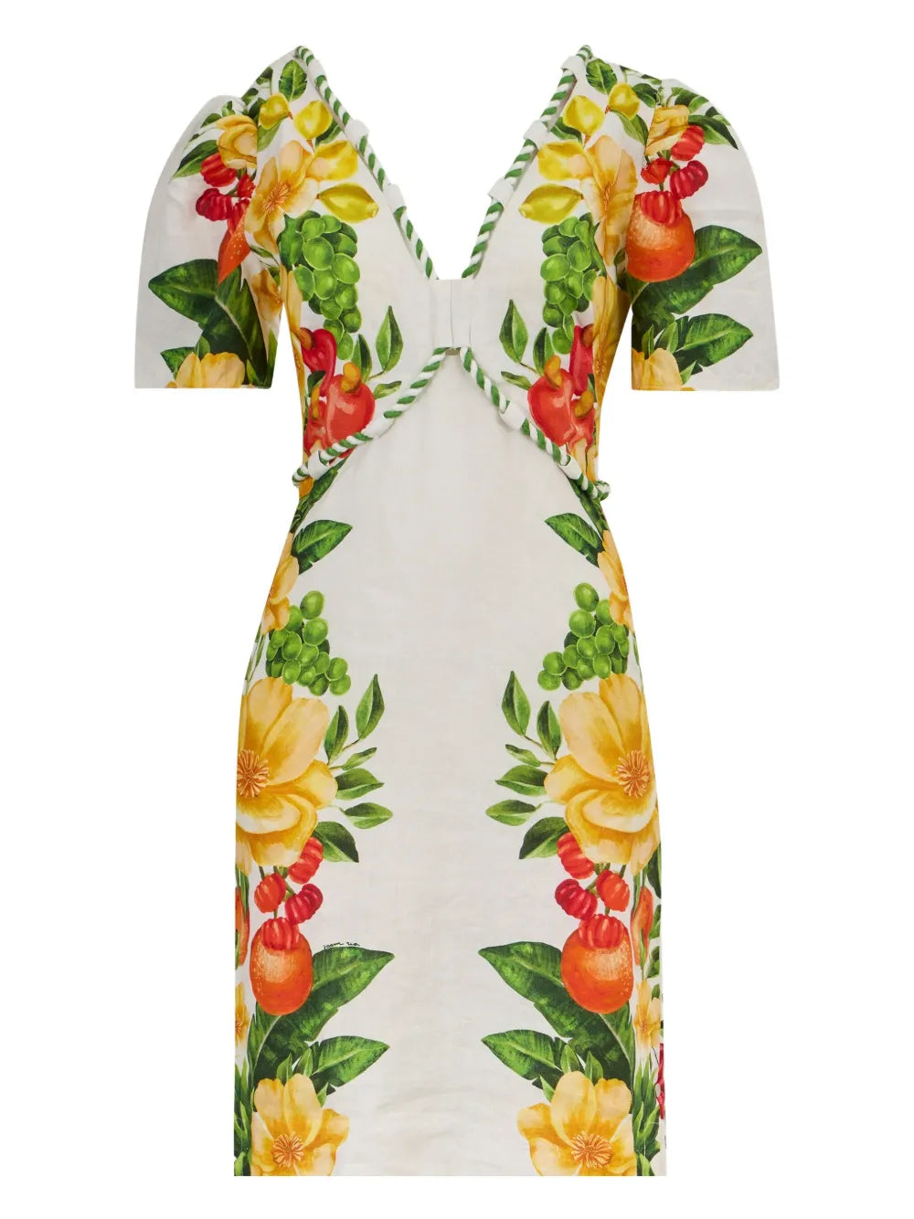 floral-print puff-sleeve maxi dress