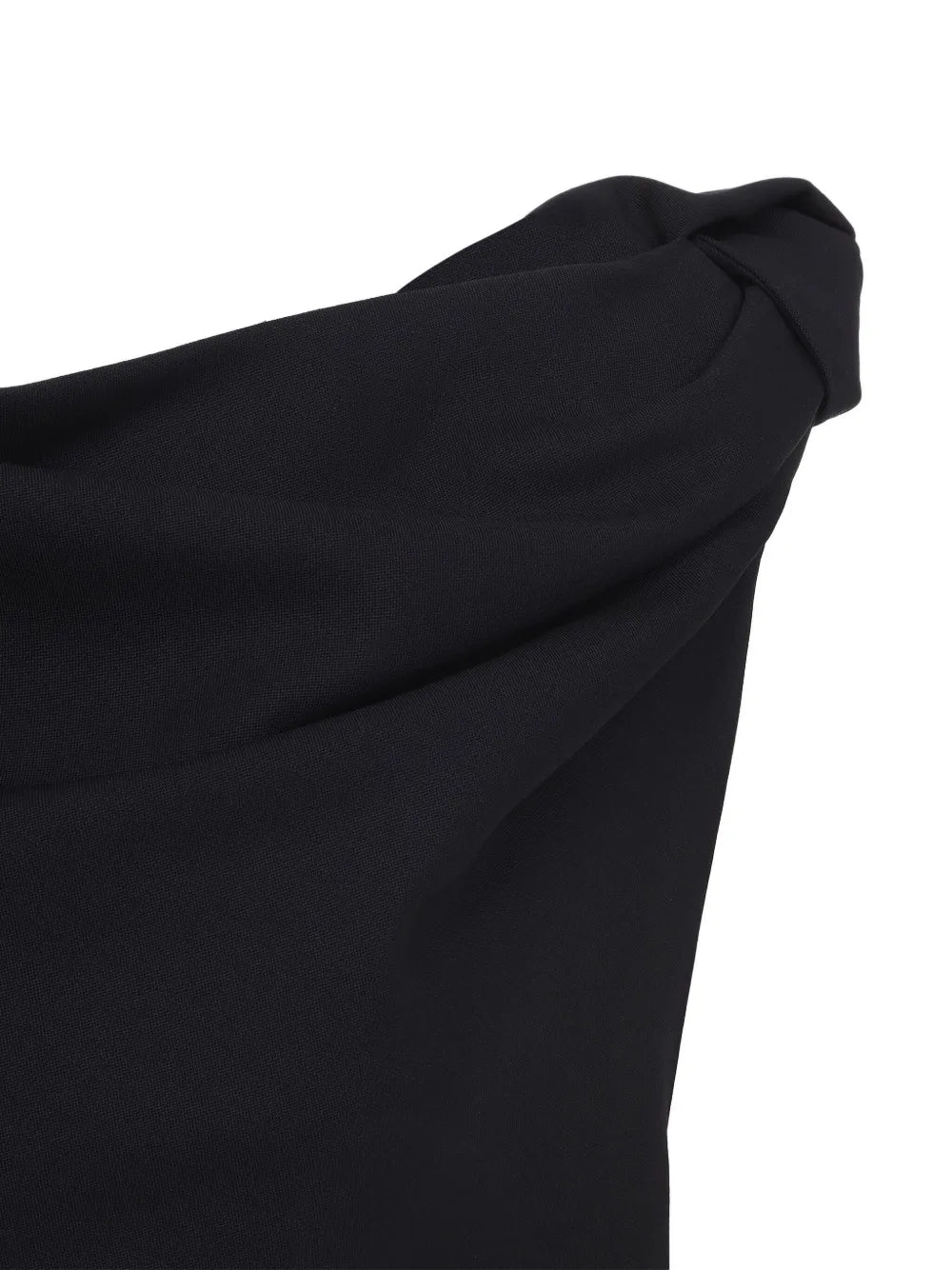draped one-shoulder midi dress