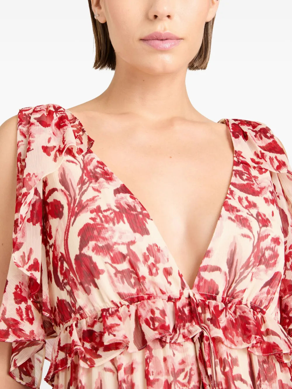 Omelia floral ruffled maxi dress