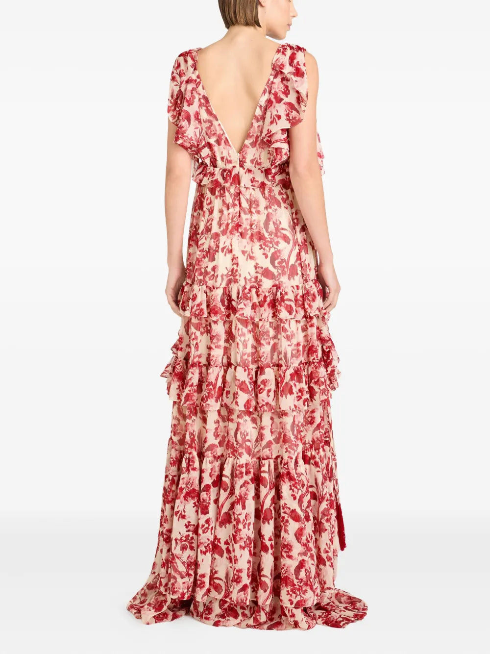 Omelia floral ruffled maxi dress