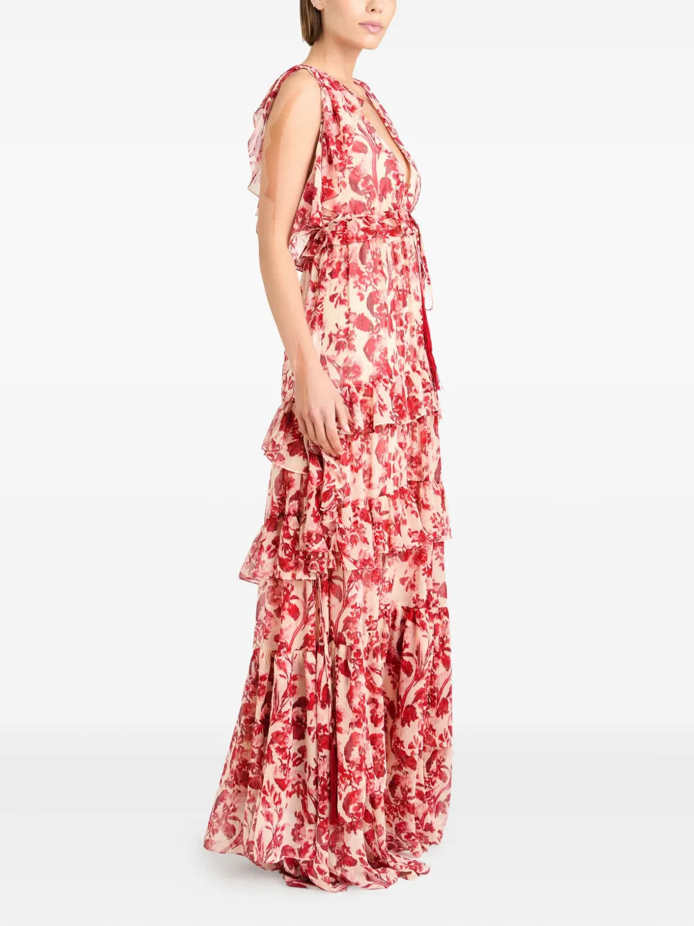 Omelia floral ruffled maxi dress