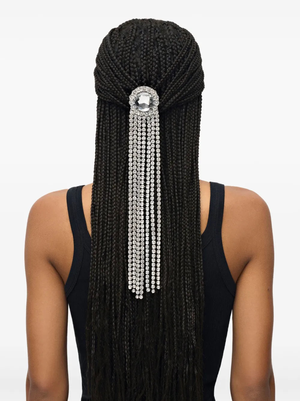 crystal-fringe ponytail holder