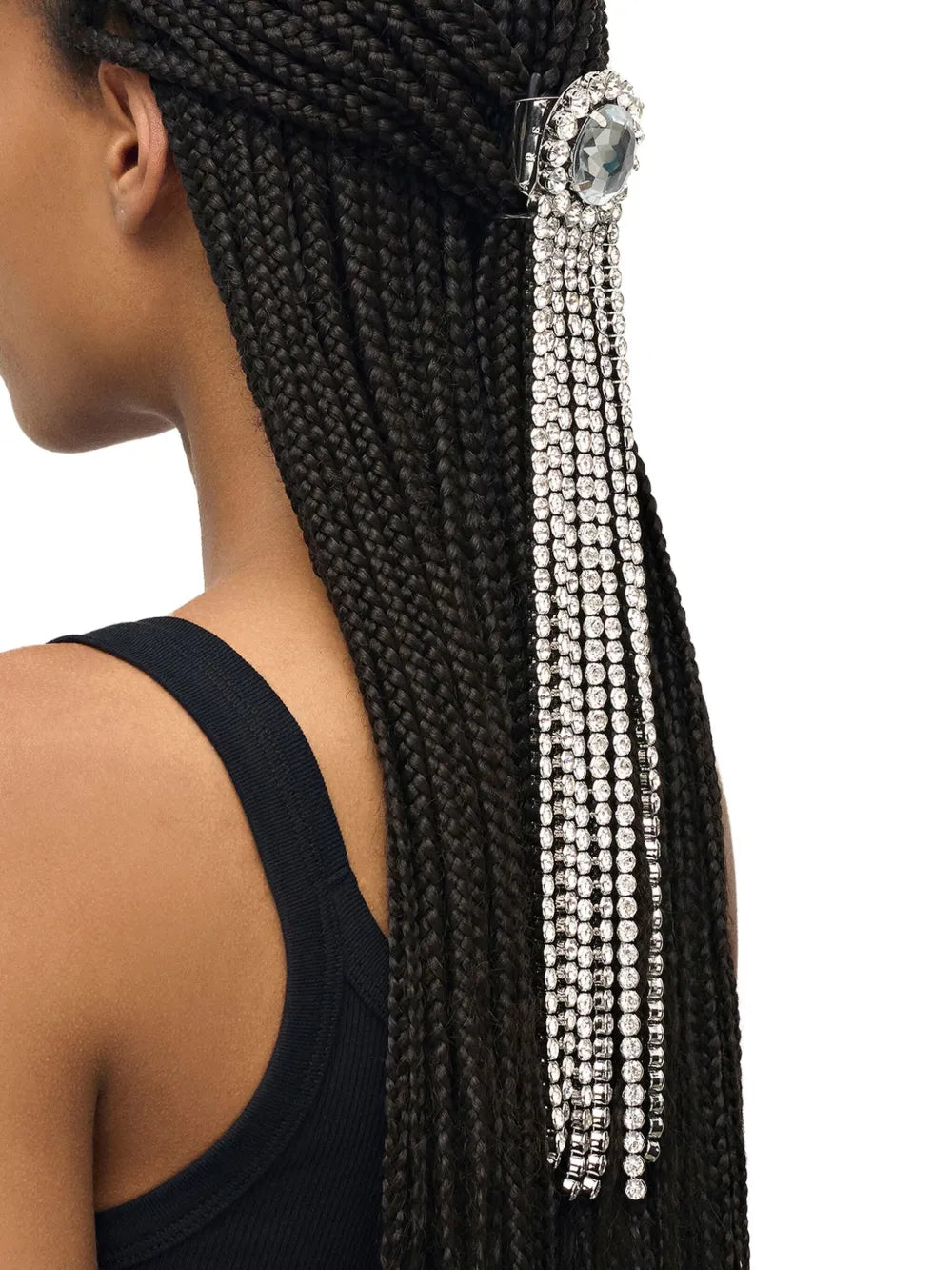crystal-fringe ponytail holder