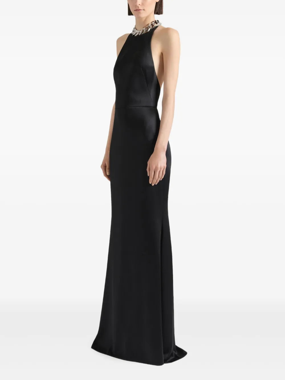 halterneck sleeveless maxi dress