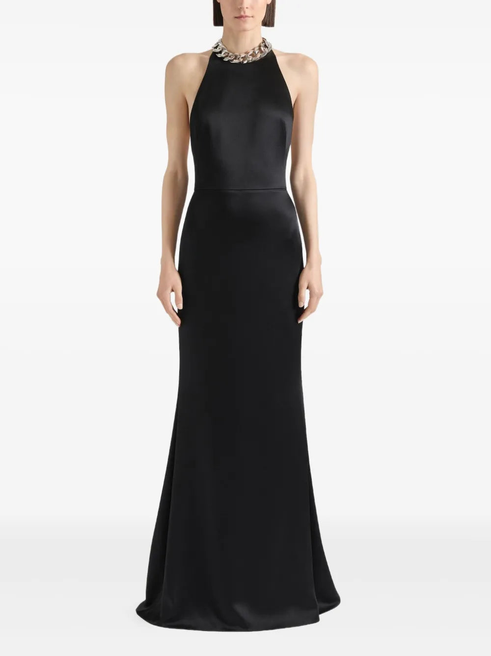 halterneck sleeveless maxi dress