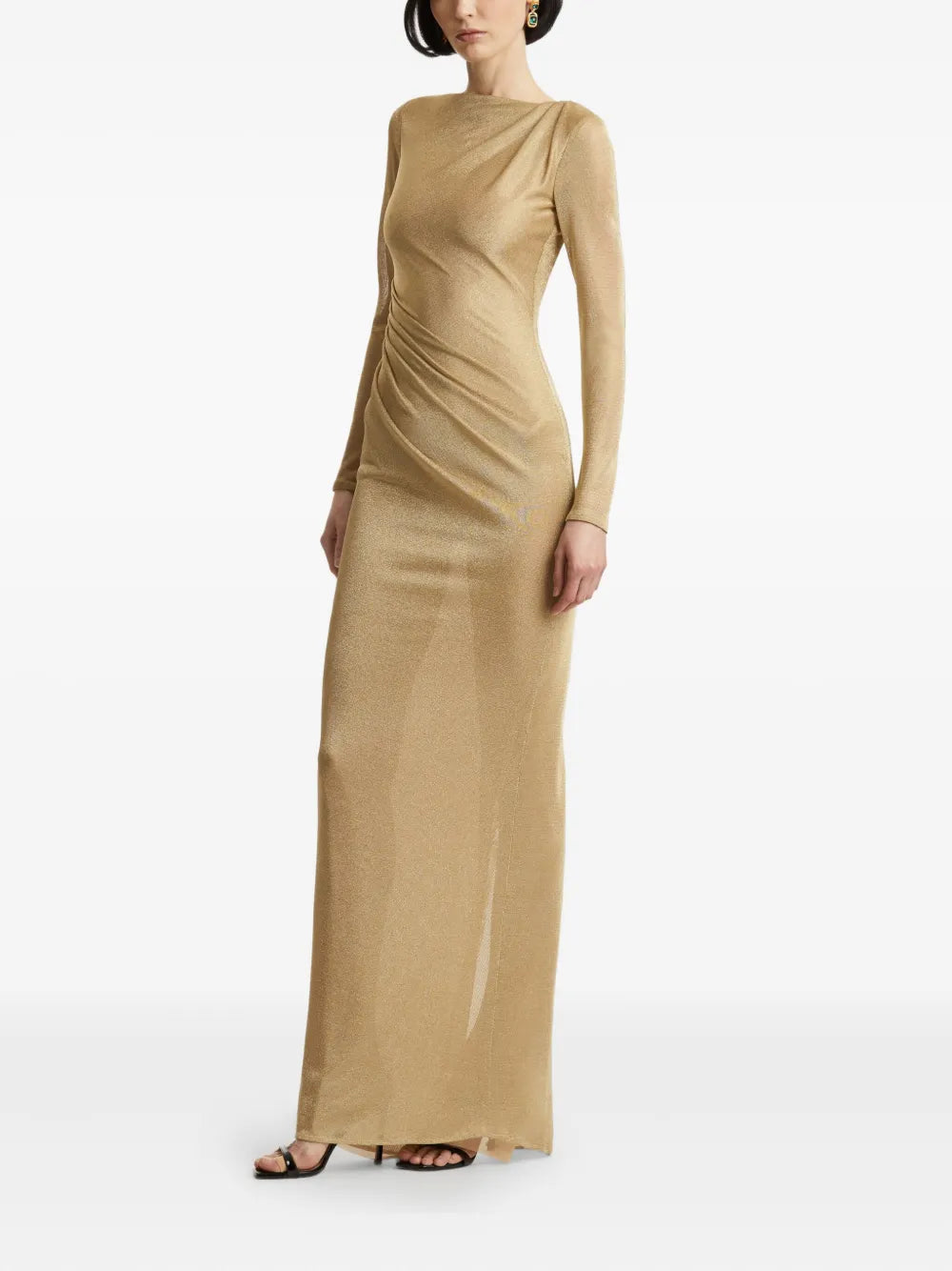 draped jersey maxi dress