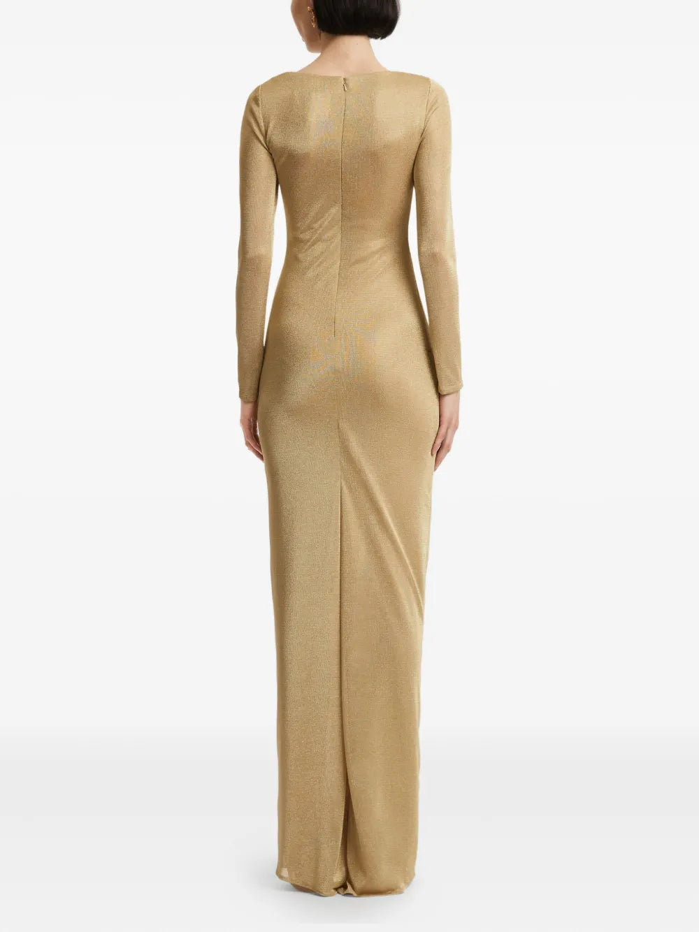 draped jersey maxi dress