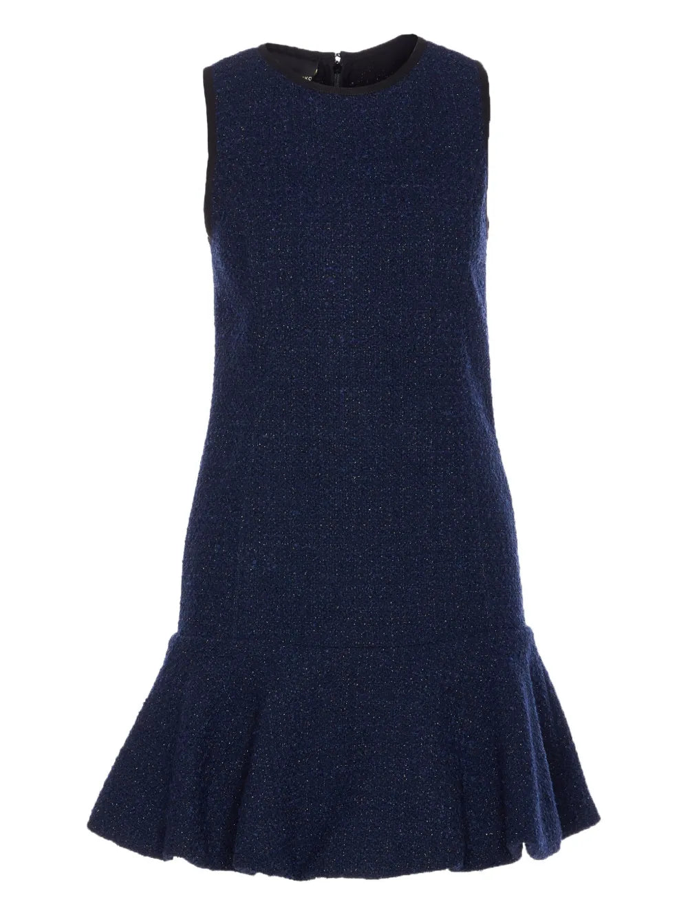 metallic-effect pleated dress