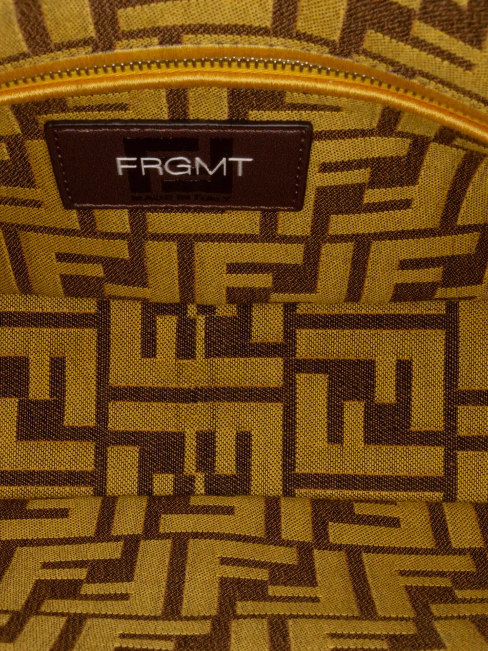 2010-2025 FRGMT x Zucca Embroidered Canvas Baguette satchel