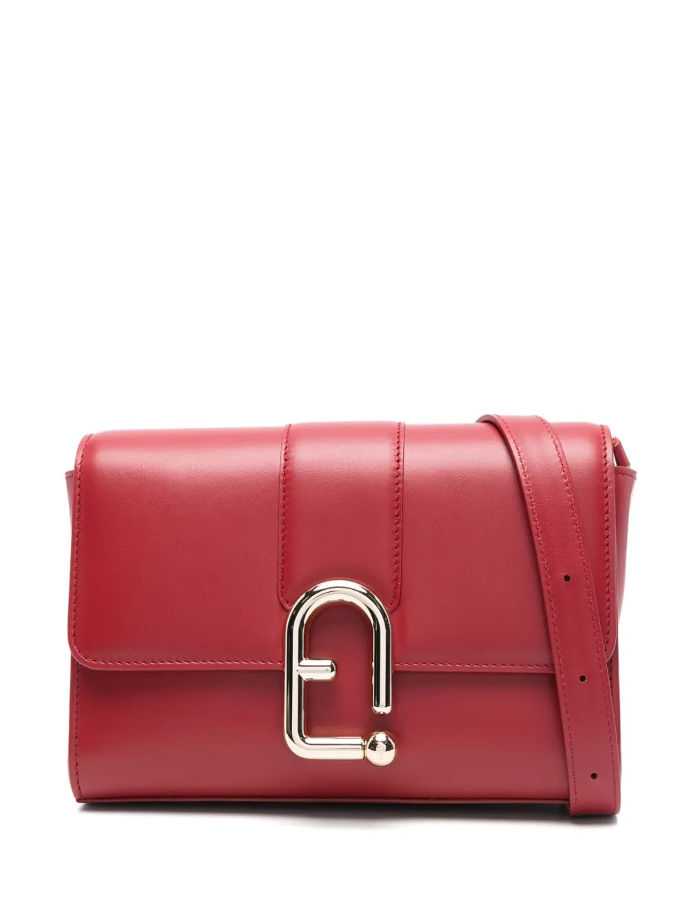 samll Urban clasp-detail leather satchel 