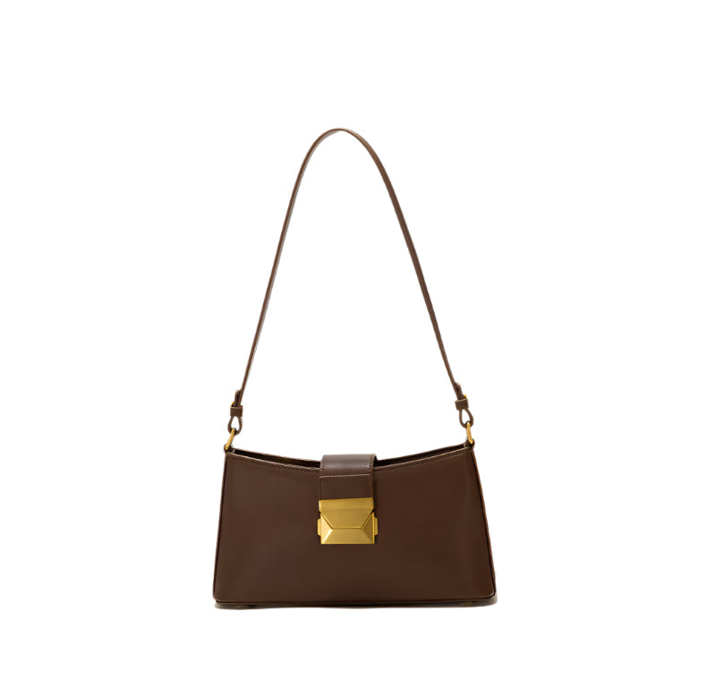 Felice - Ladies Baguette Bag Faux Leather | Dark Brown