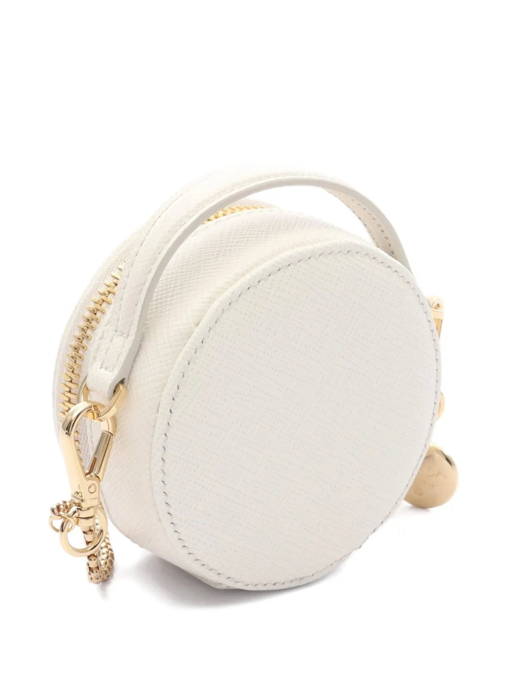 2020s saffiano triangle mini pouch bag