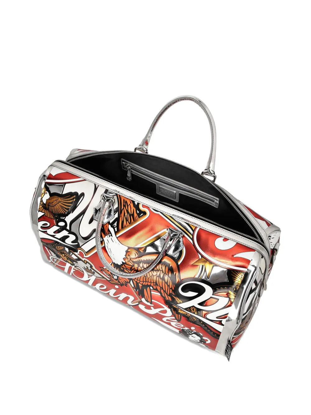 eagle-print top-handle holdall