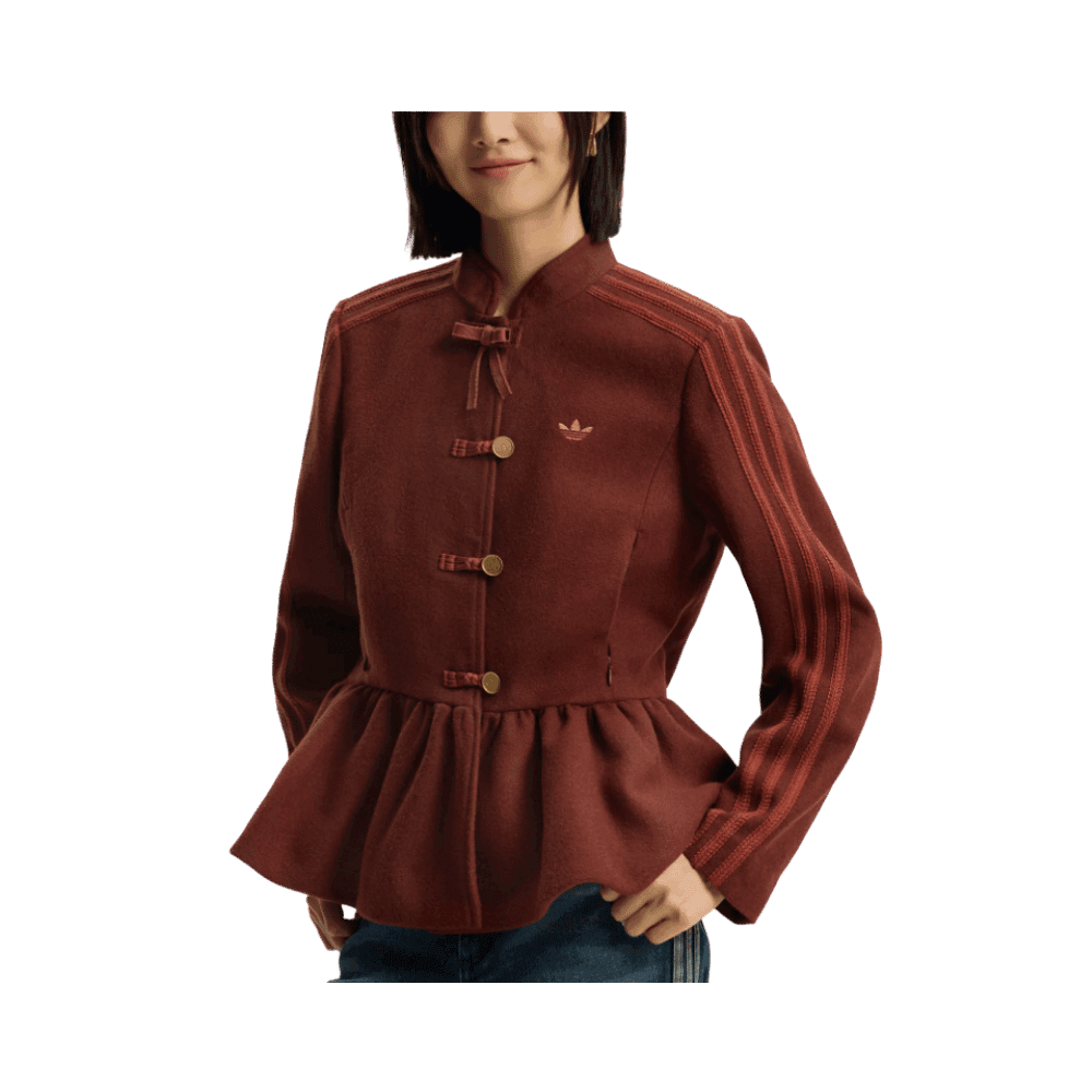 adidas Womens Chinese New Year CNY Jacket Brown Red