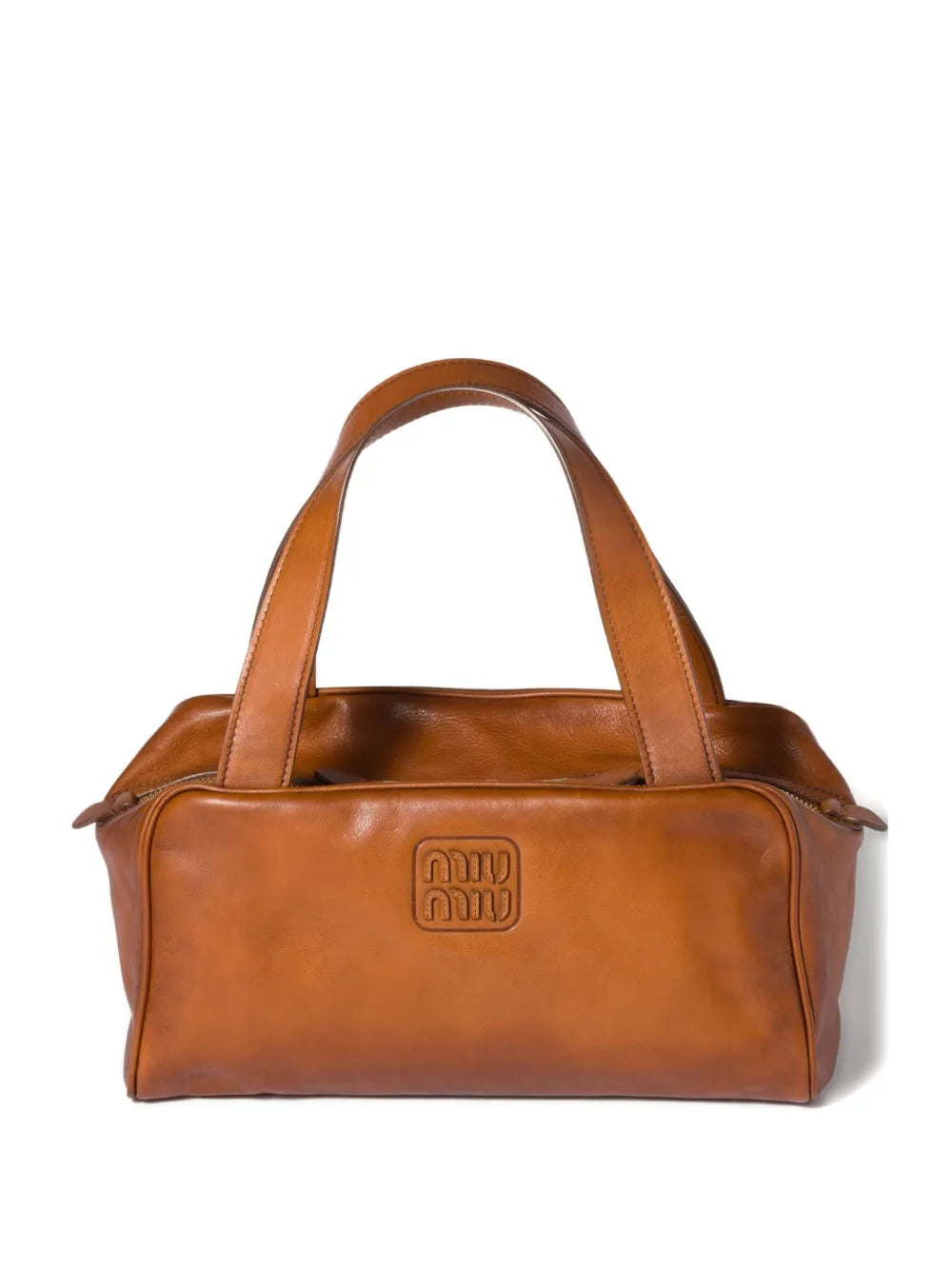 leather zipped shoulder bag