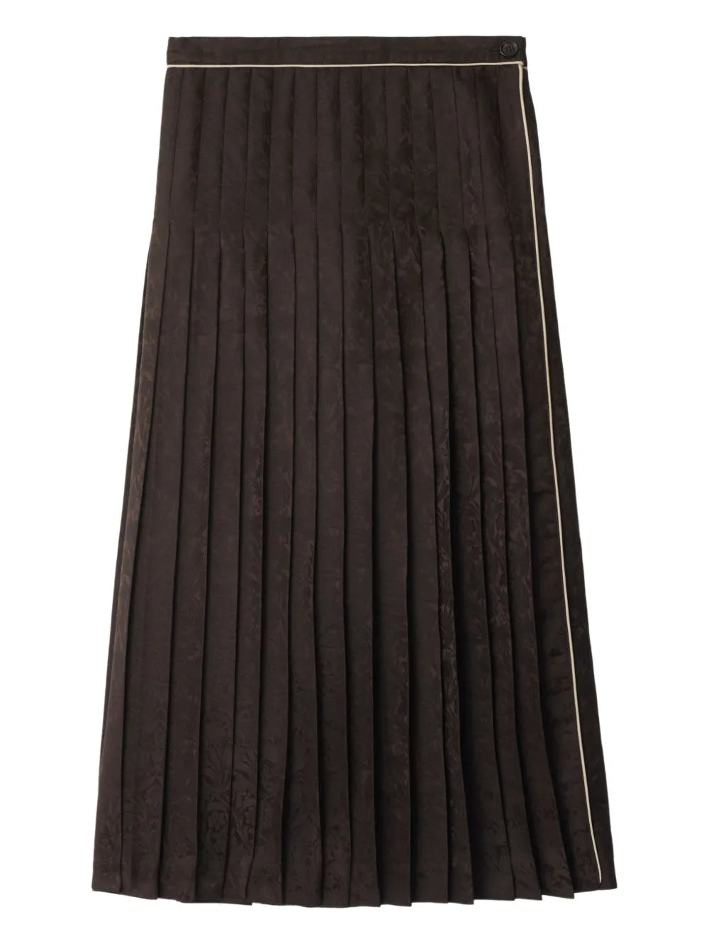 Sunflower pleated silk midi skirt