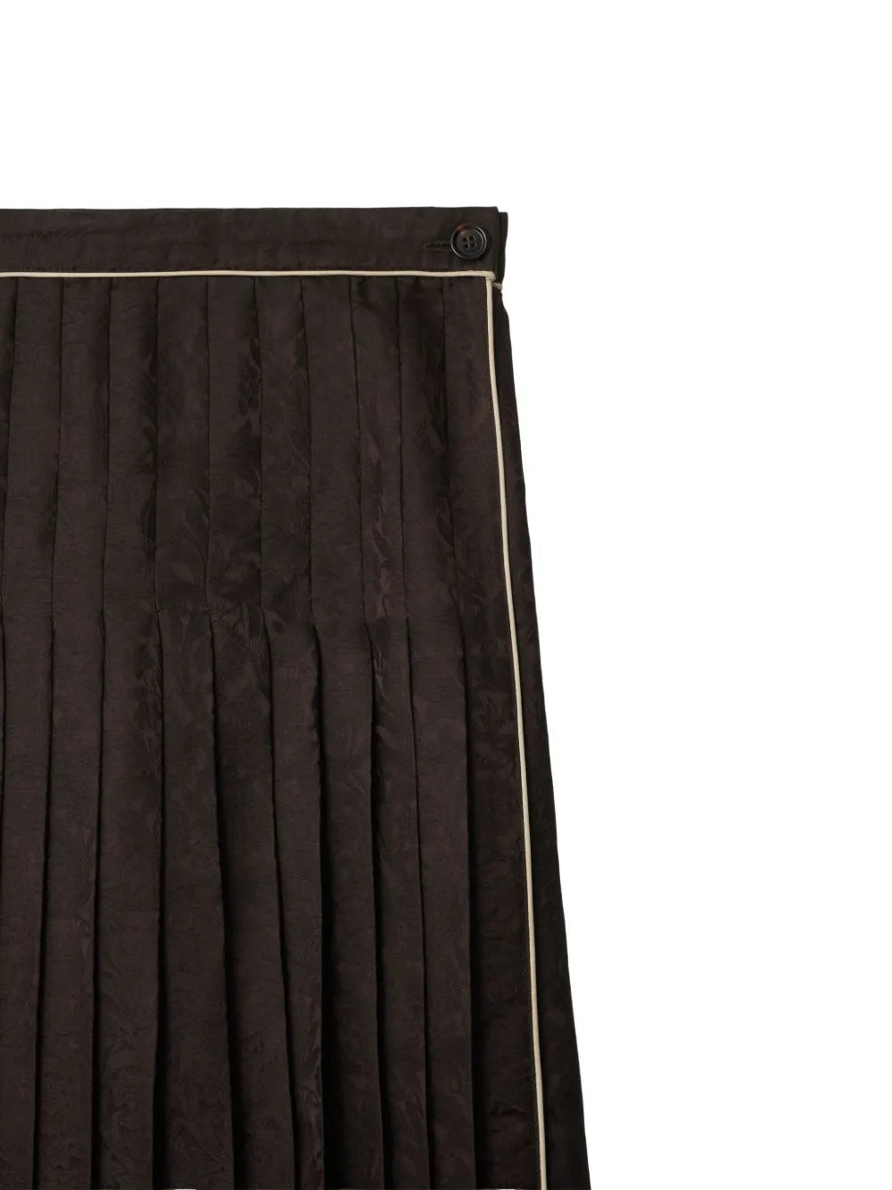 Sunflower pleated silk midi skirt