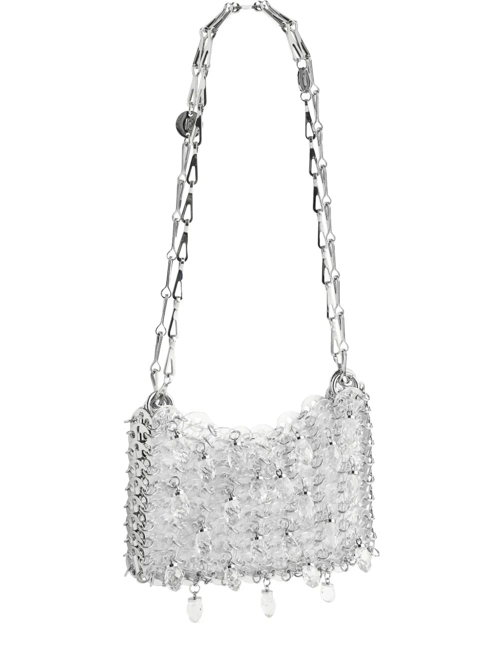 mini crystal-resin chain cross body bag