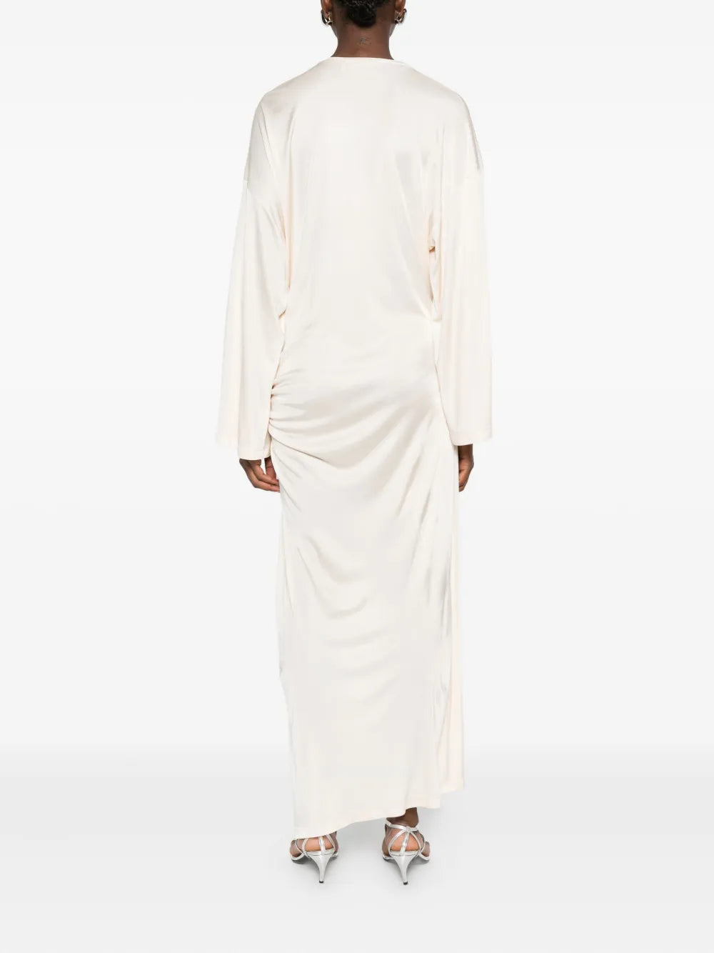 knot-detail midi dress