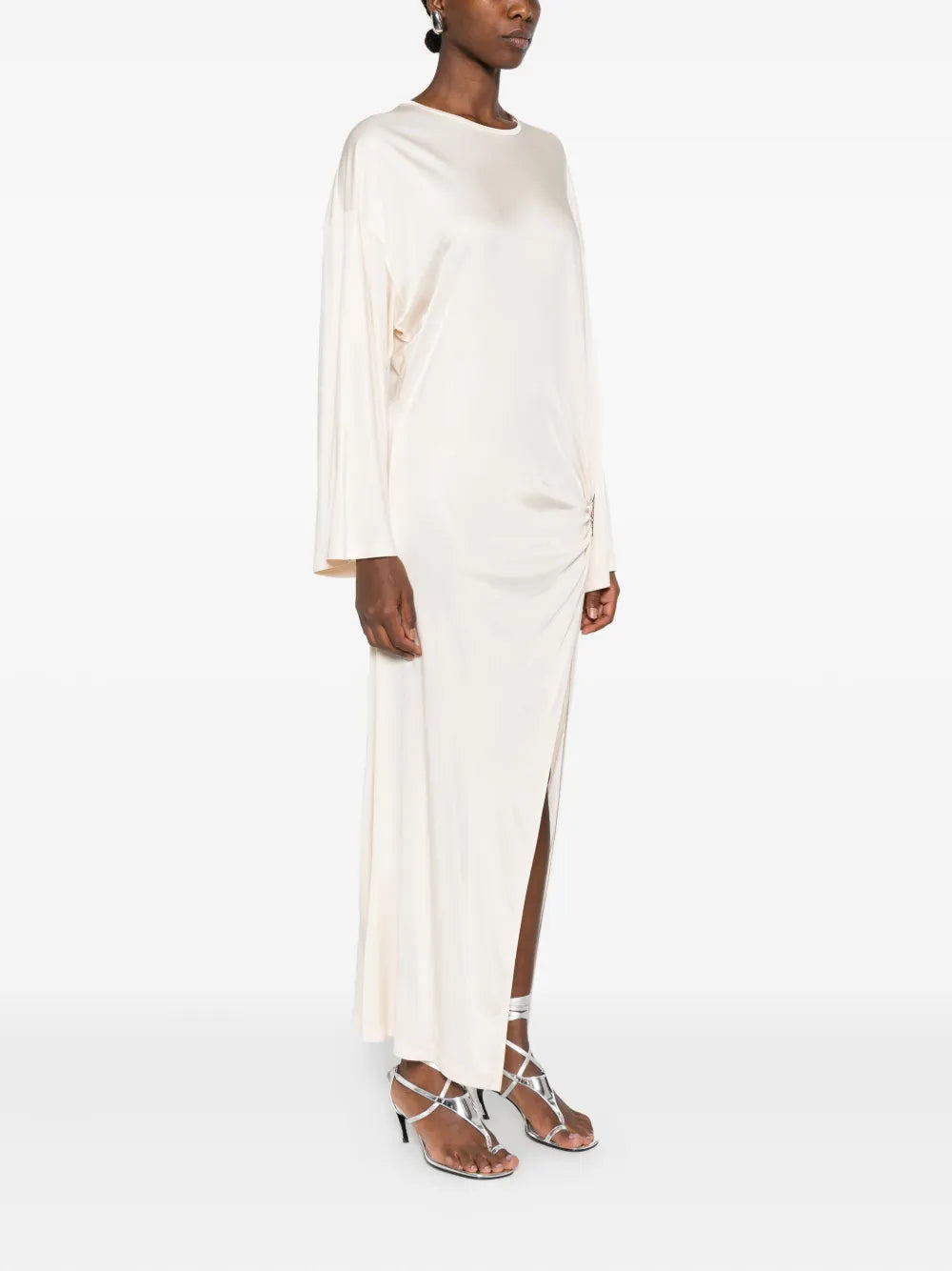 knot-detail midi dress
