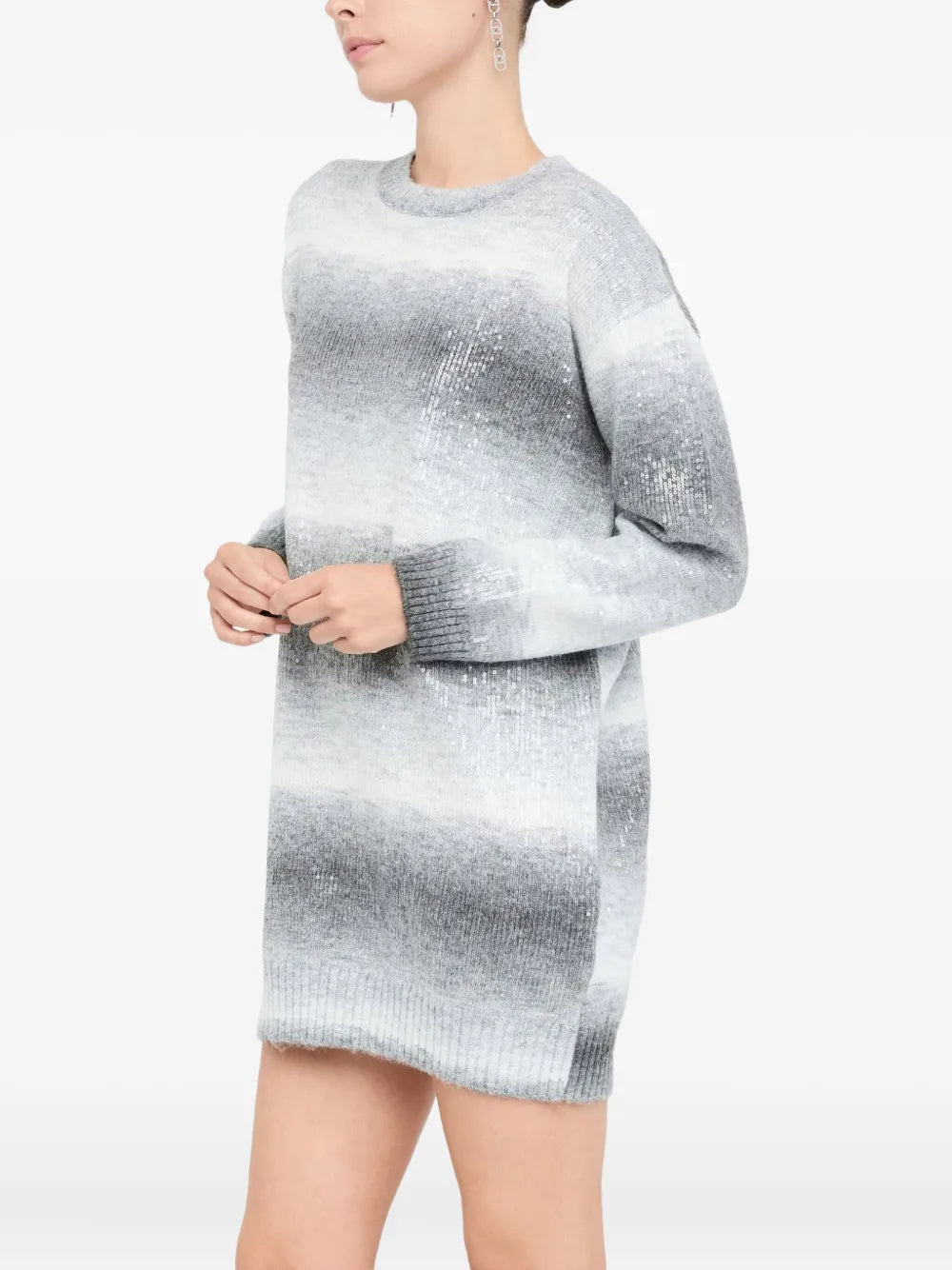 ombre sequin knit dress