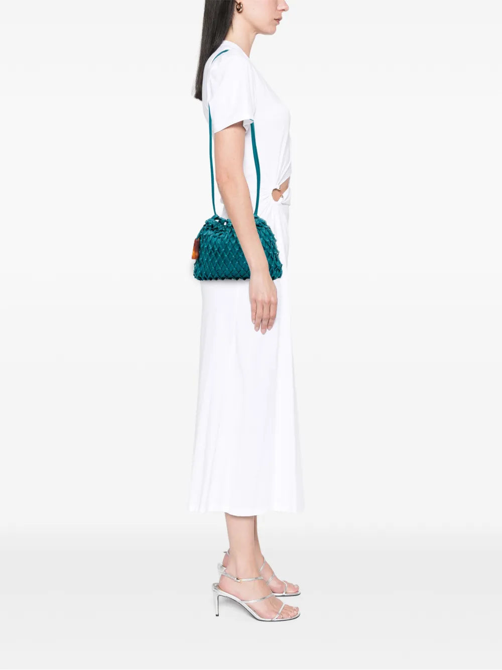 1997-1999 Woven Lambskin Drawstring Pouch crossbody bag