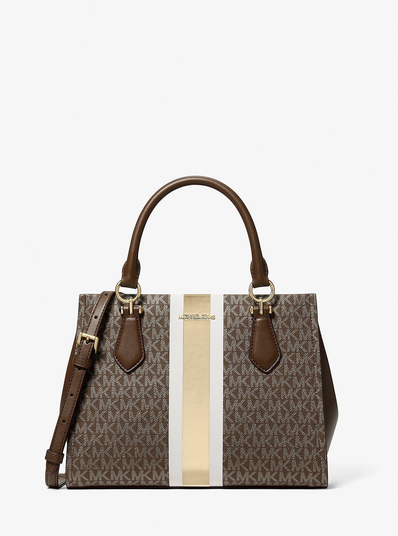 Michael Kors Marilyn Small Signature Logo Messenger Bag Brown