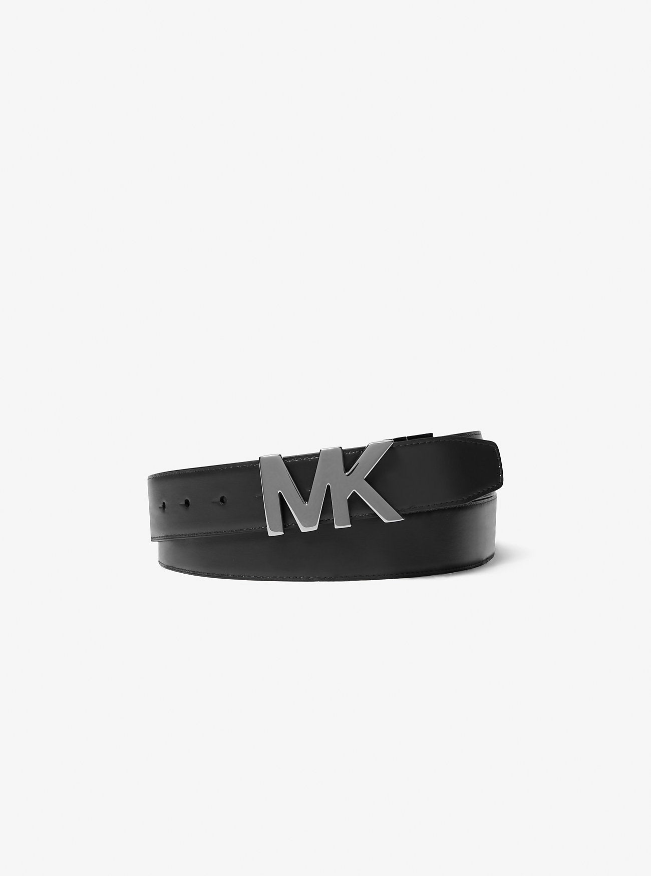 Michael Kors Reversible Signature Logo and Leather Belt Black