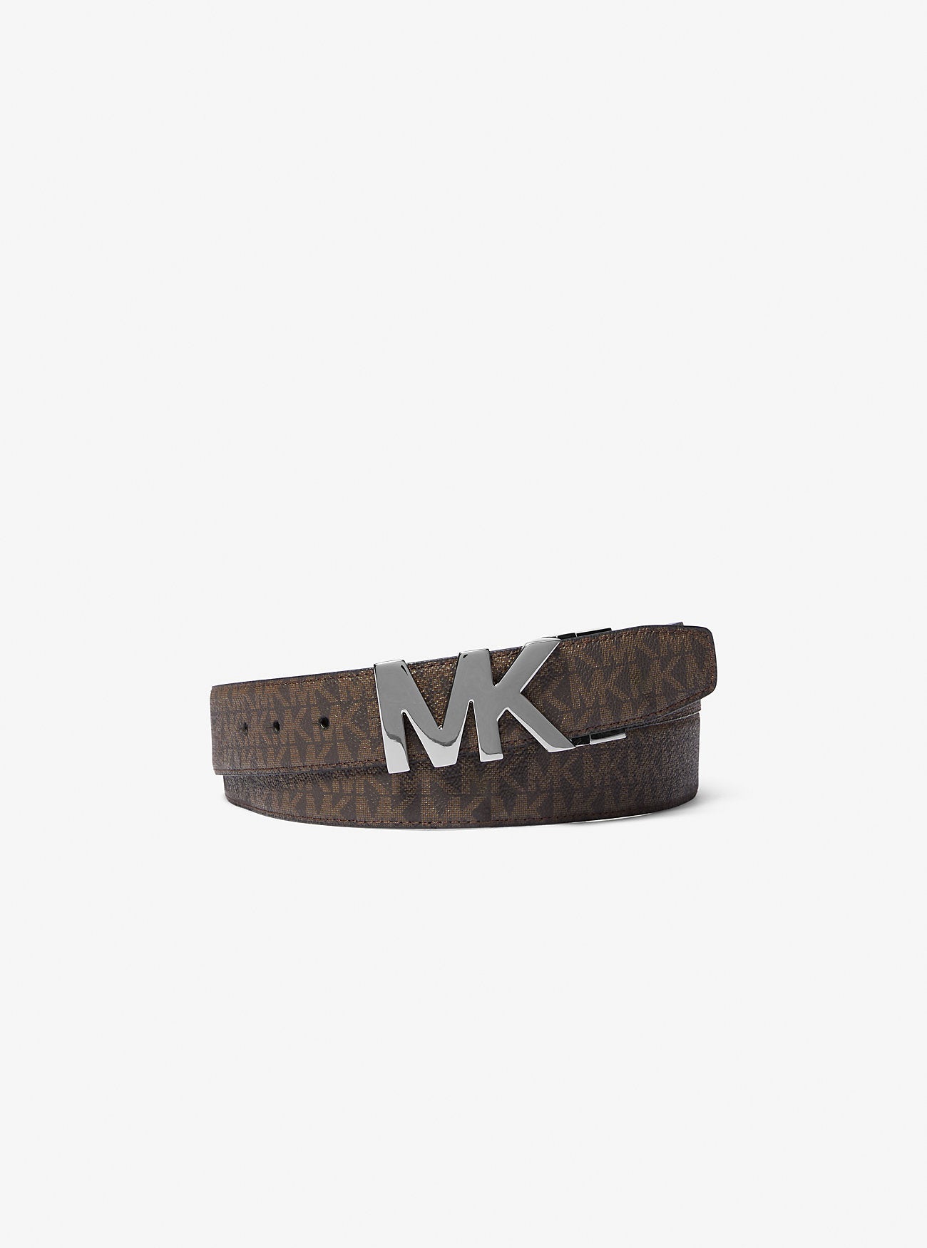 Michael Kors Reversible Signature Logo and Leather Belt Black