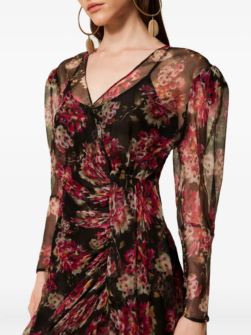 floral-print maxi dress