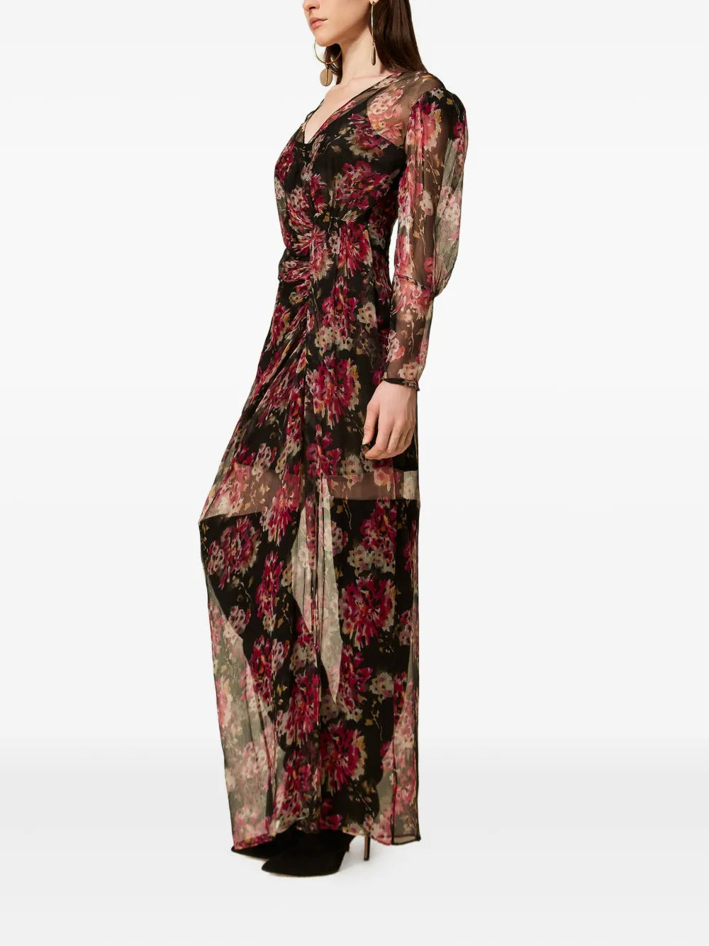 floral-print maxi dress