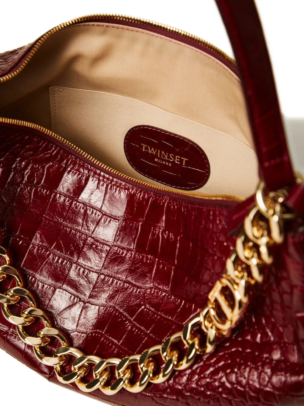 Liliane crocodile-effect chain shoulder bag