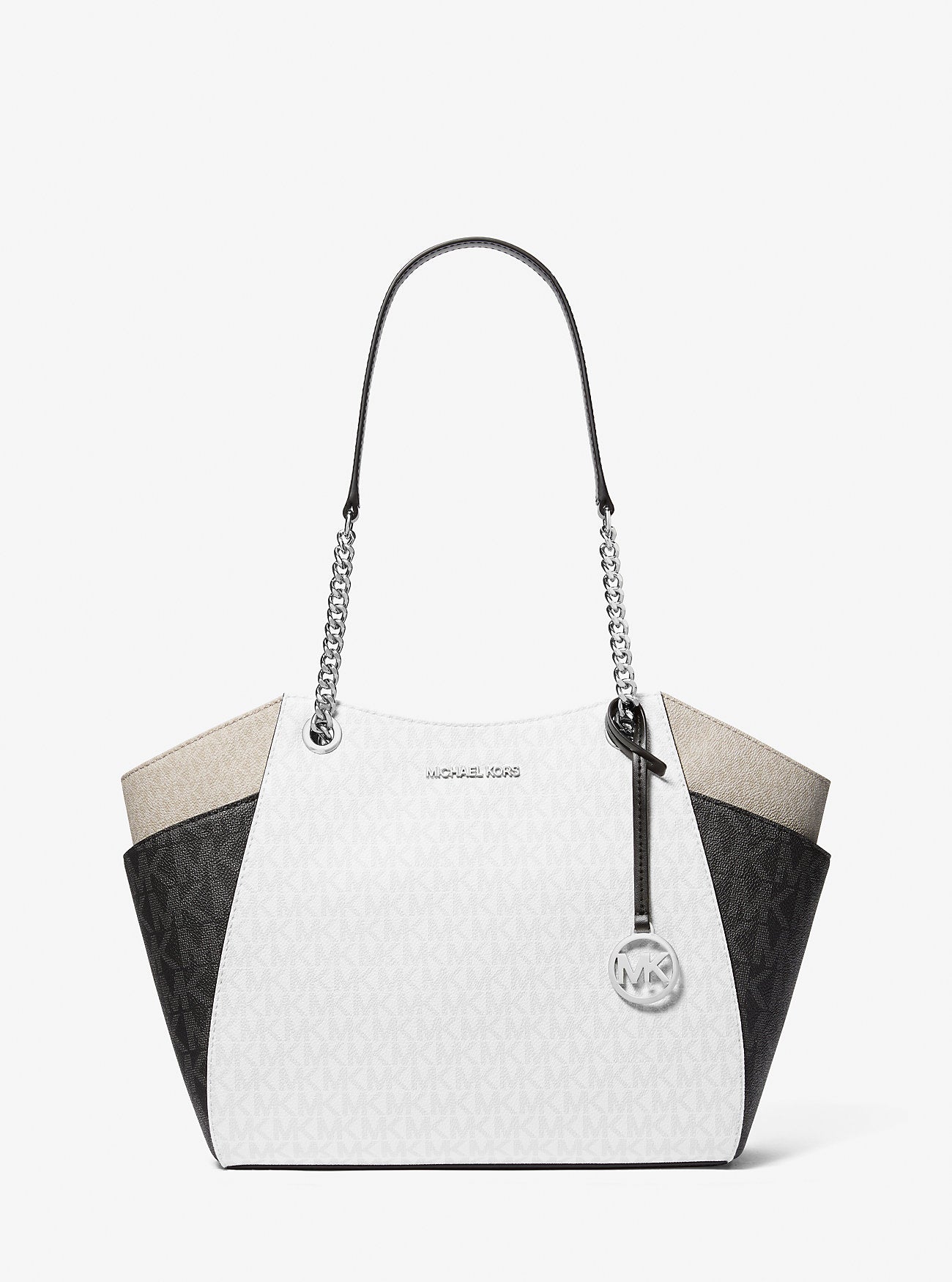 Michael Kors Jet Set Large Color-Block Signature Logo Shoulder Bag Opwht Multi