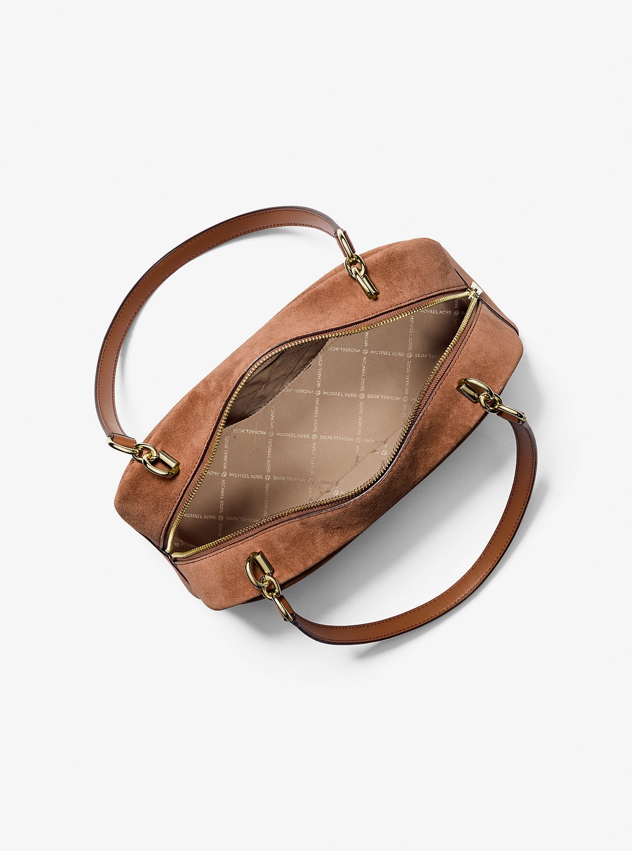 Michael Kors Cecily Medium Suede Shoulder Bag Luggage