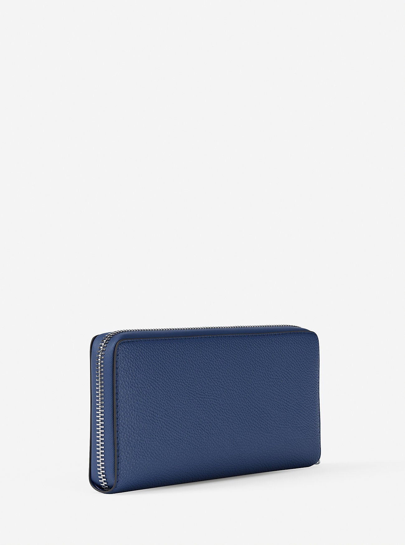 Michael Kors Large Pebbled Leather Continental Wallet Galaxy Blue