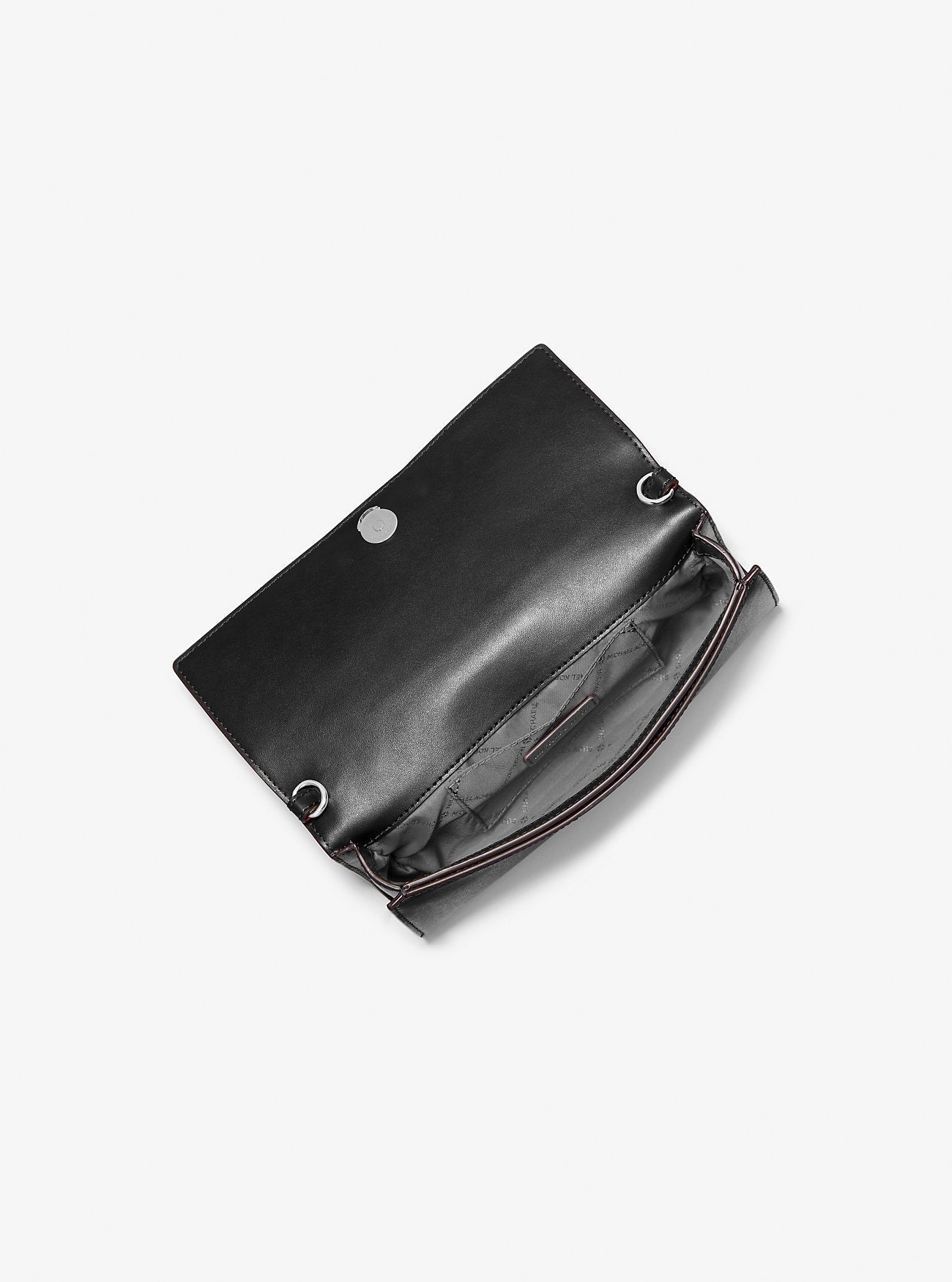 Michael Kors Jet Set Medium Leather Clutch Black